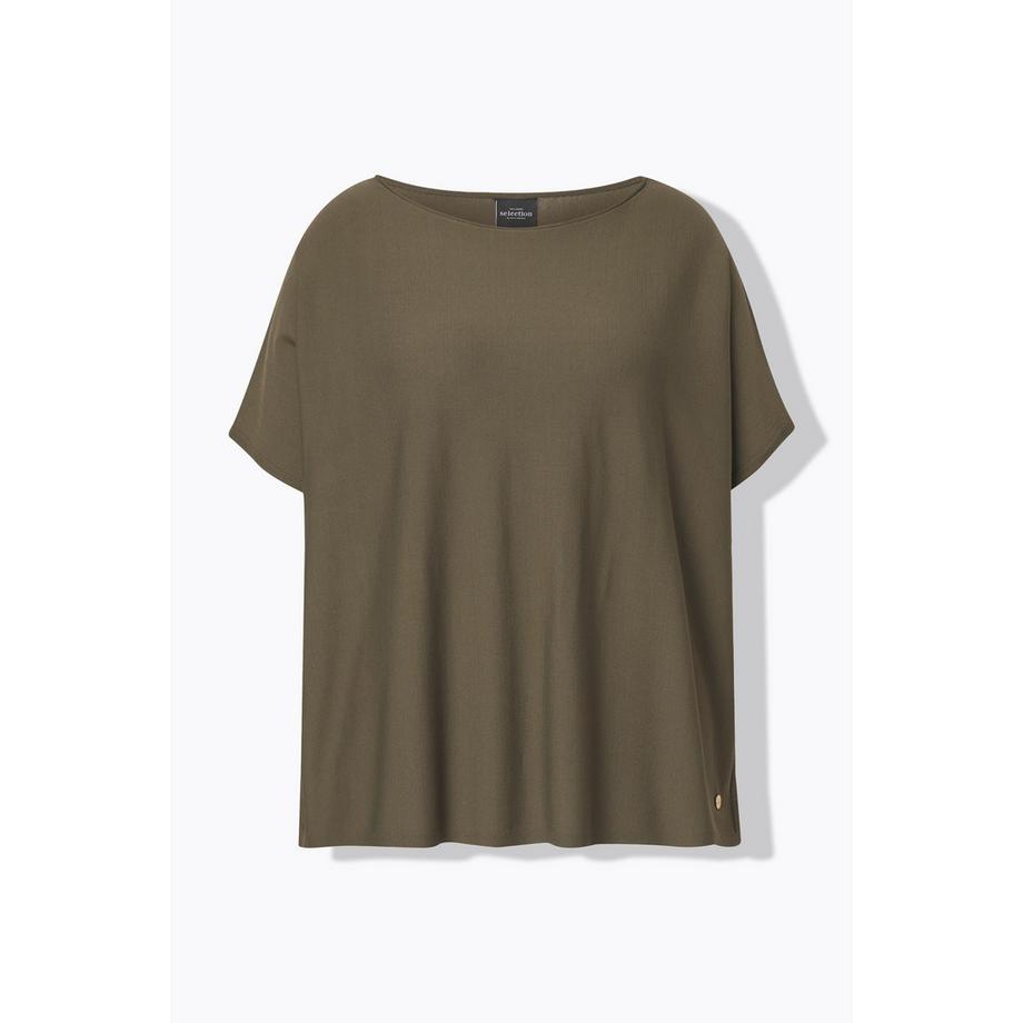 Ulla Popken Pull Oversize Encolure Bateau Manches Chauve-Souris  