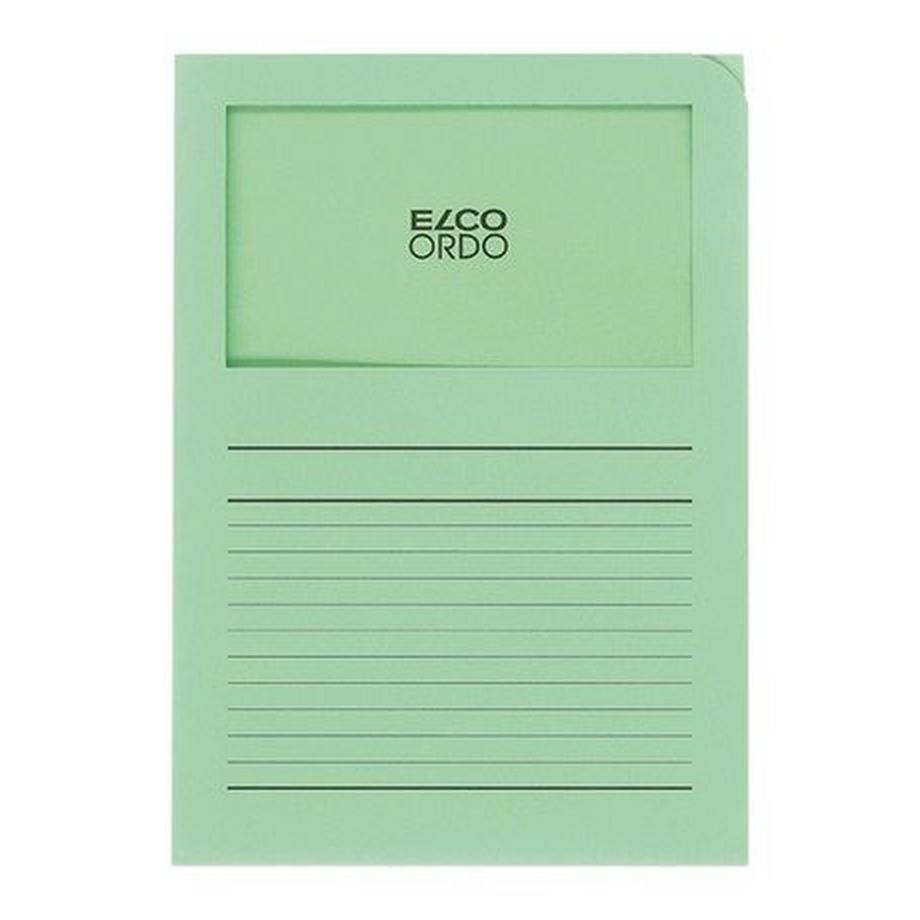 elco ELCO Sichthülle Ordo 120g A4 29489.61 hellgrün, Fenster 100 Stück  