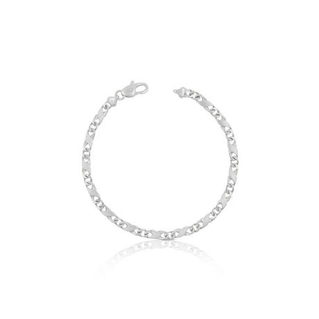 MUAU Schmuck  Bracelet Carrera en or blanc 750, 22cm, 4mm 