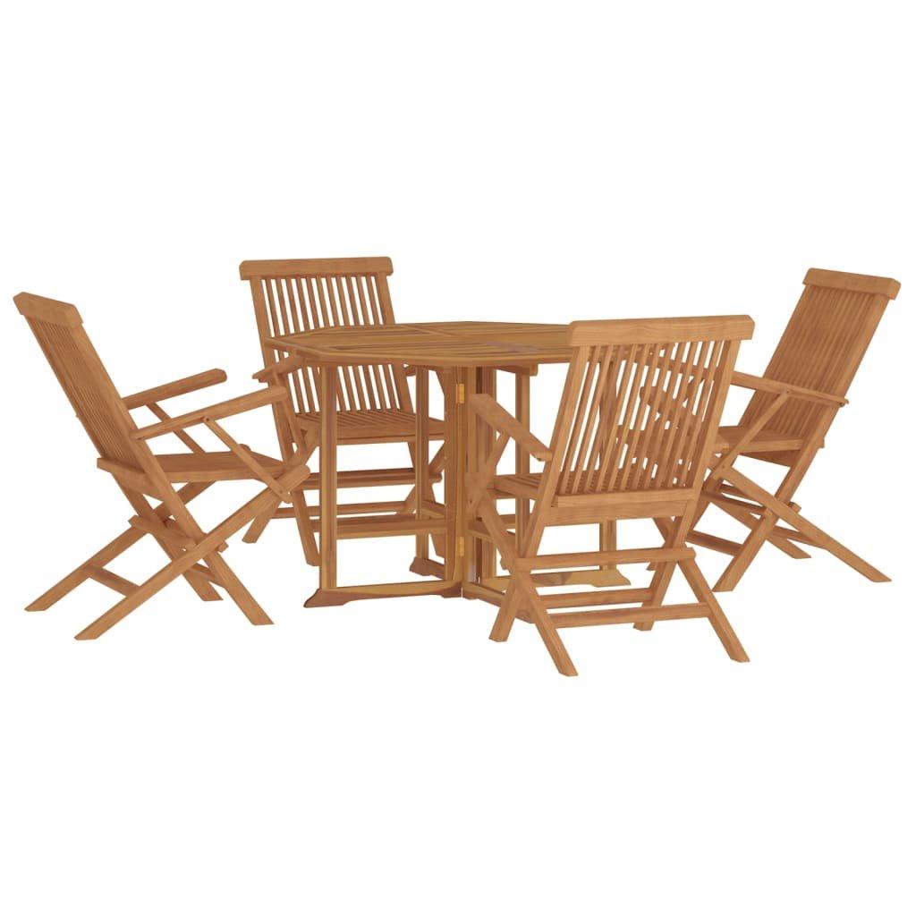 VidaXL set da pranzo per esterni Teak riciclato  