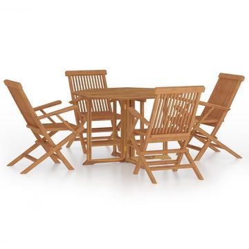 set da pranzo per esterni Teak riciclato