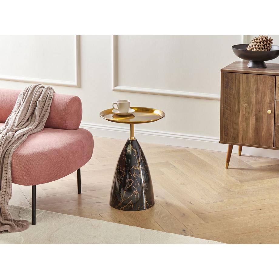 Beliani Table d'appoint en Métal Glamour STORM  