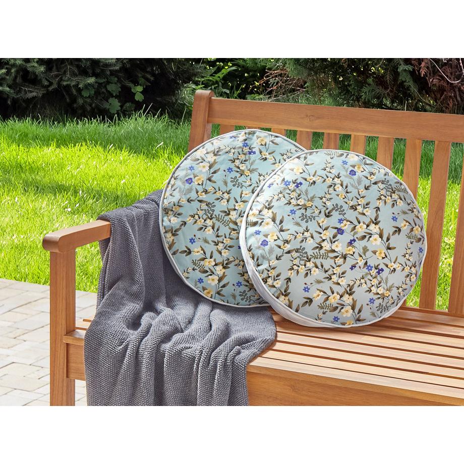 Beliani Gartenkissen 2er Set aus Polyester Boho VALLORIA  