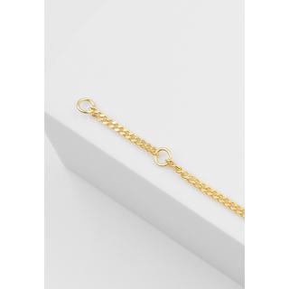 MUAU Schmuck  ID-Bracelet Panzer Gelbgold 750 Diamant 0.0075ct. 2.1mm, 14cm 