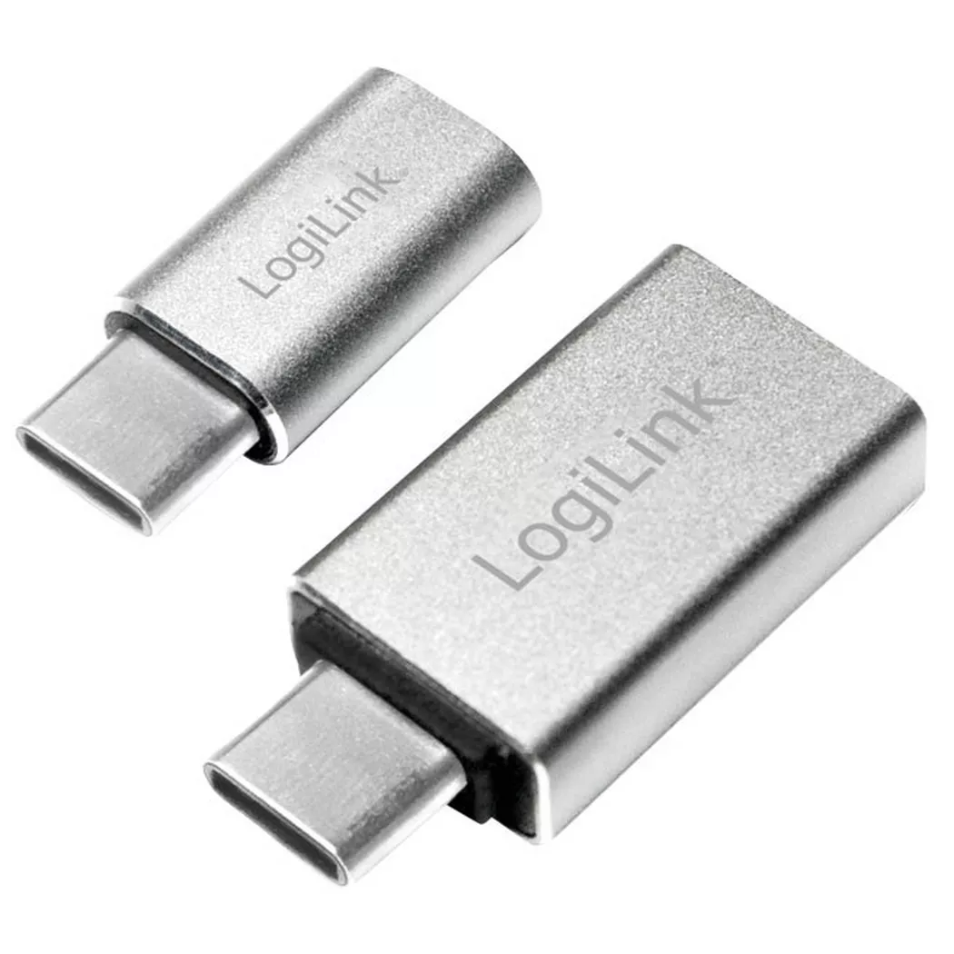 LogiLink AU0040 Kabeladapter USB 3.1 C USB 3.0 A, Micro USB 2.0 Aluminium
