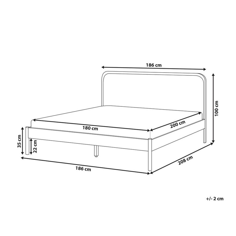 Beliani Letto en Legno di pino Minimalista DOSCHES  