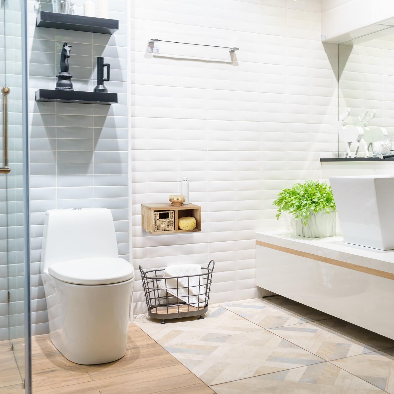 B2X Étagère murale en noyer avec paniers  