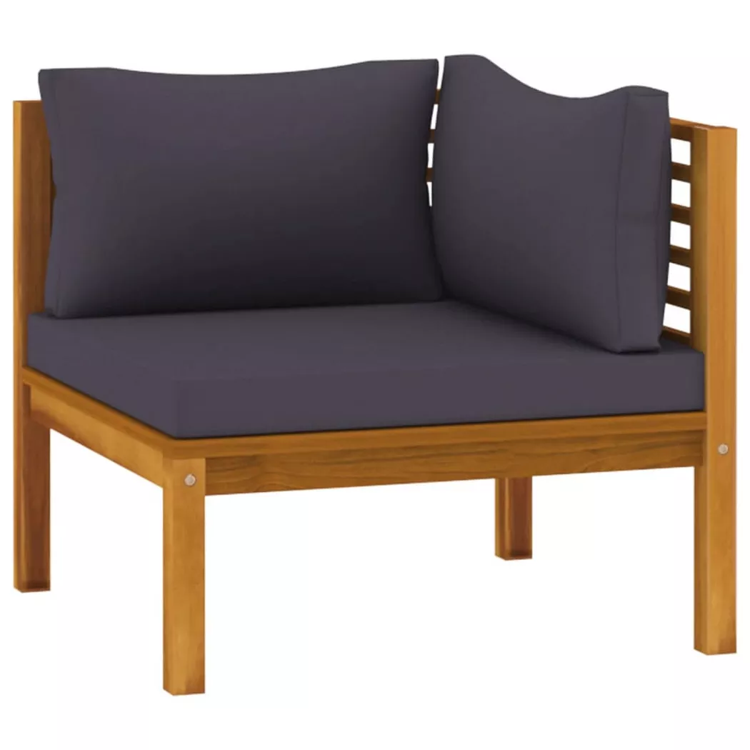 VidaXL - Canapé d'angle bois, One Size, Gris