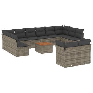 VidaXL set divano da giardino Polirattan  