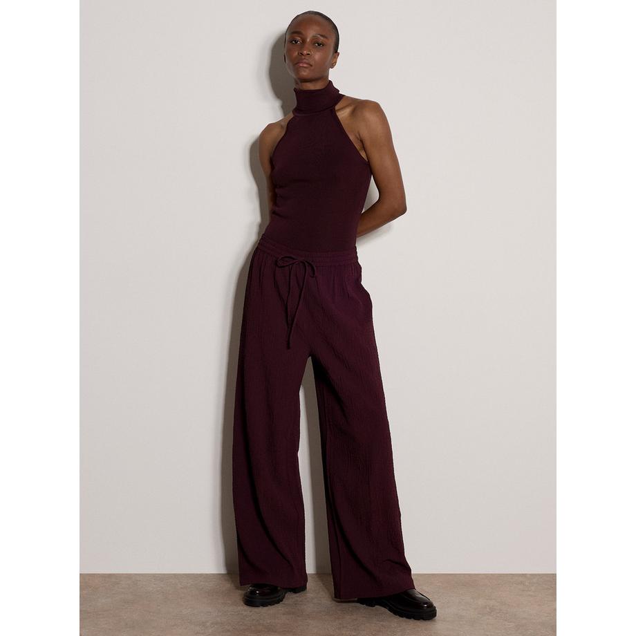 APRICOT Pantaloni da jogging a gamba larga con struttura crinkle  