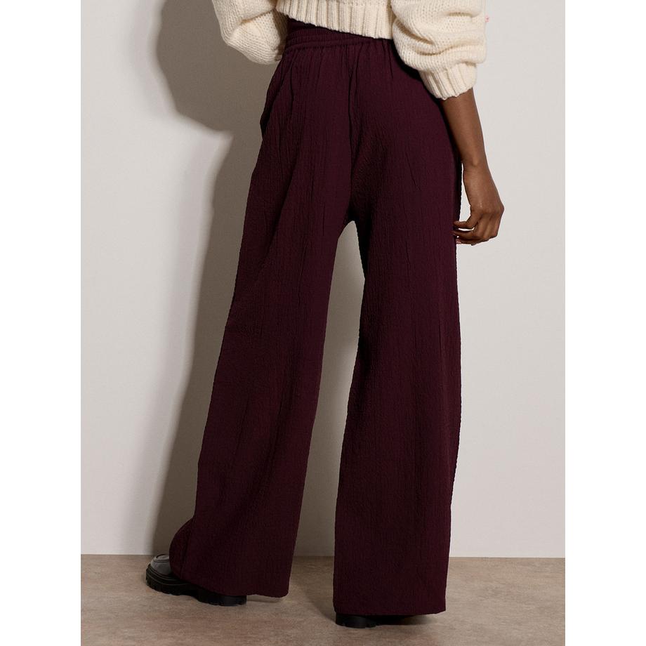 APRICOT Pantaloni da jogging a gamba larga con struttura crinkle  