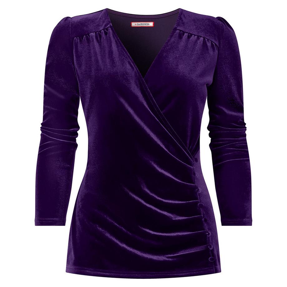 Joe Browns Velours Mock Wrap Top  