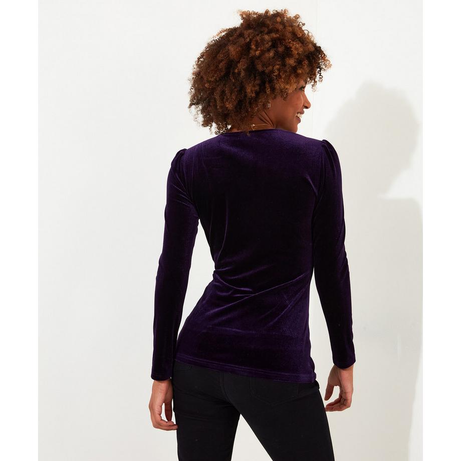 Joe Browns Velours Mock Wrap Top  