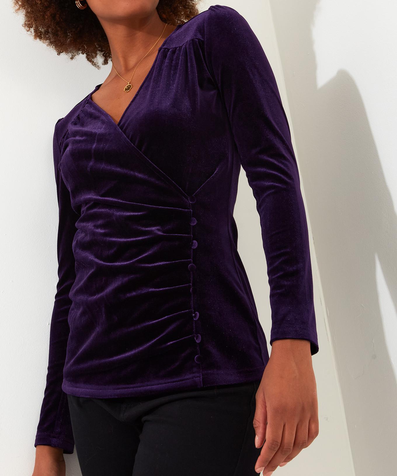 Joe Browns Velours Mock Wrap Top  