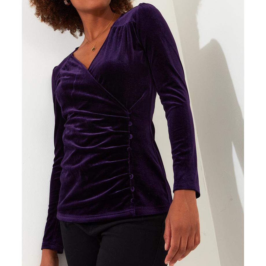 Joe Browns Velours Mock Wrap Top  