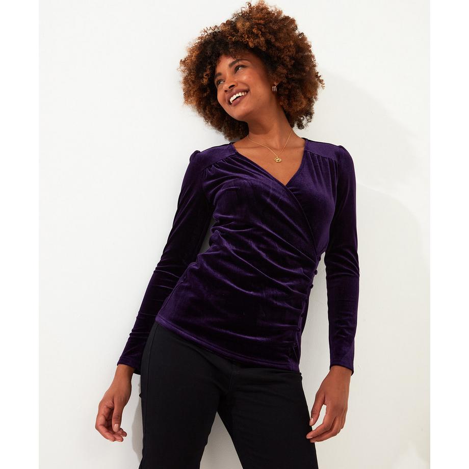 Joe Browns Velours Mock Wrap Top  