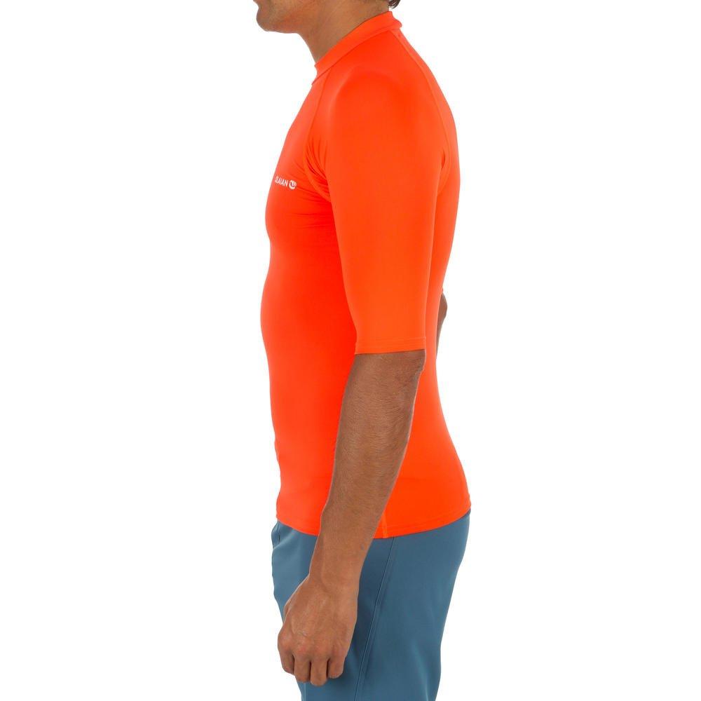OLAIAN  tee shirt anti uv surf top 100 manches courtes homme orange fluo 