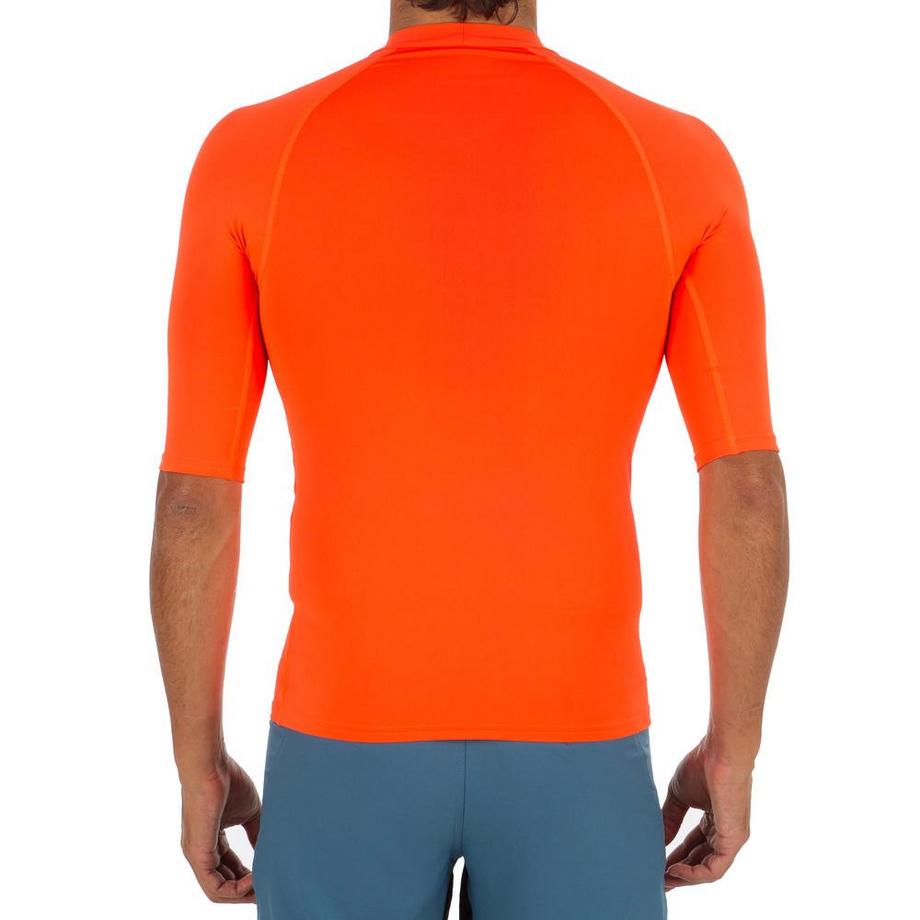 OLAIAN  tee shirt anti uv surf top 100 manches courtes homme orange fluo 