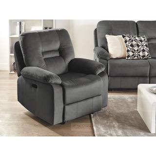 Beliani Fauteuil en Velours Moderne BERGEN  