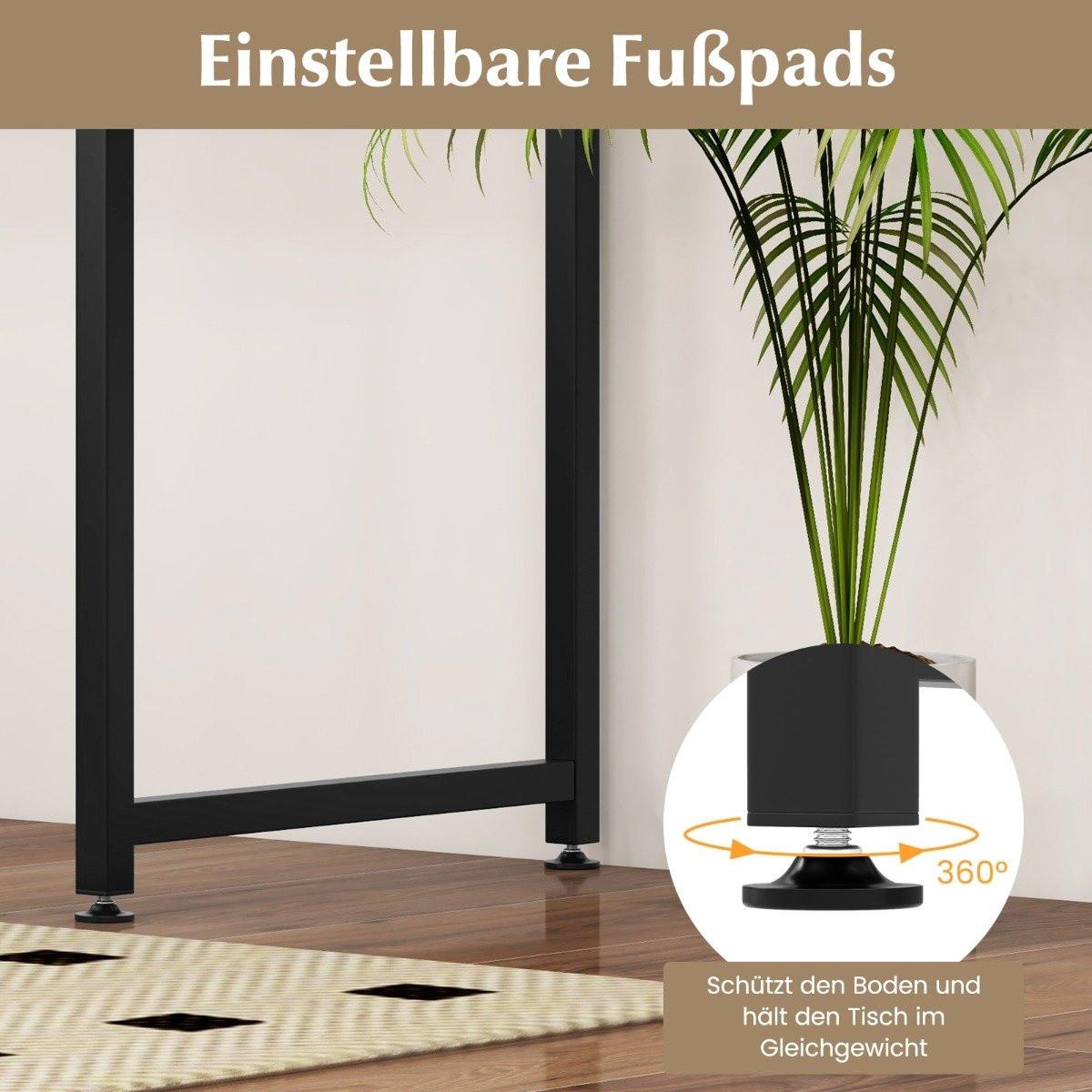 Northio Tavolo per PC con piedini regolabili, scrivania per computer compatta, 100 x 50 x 77 cm, marrone  