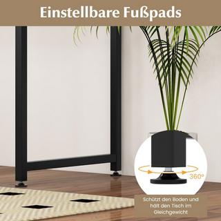 Northio Tavolo per PC con piedini regolabili, scrivania per computer compatta, 100 x 50 x 77 cm, marrone  