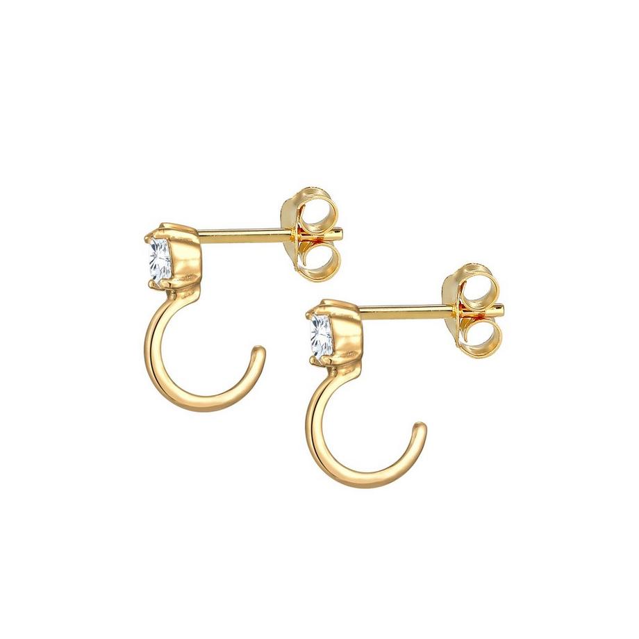 Elli  Ohrringe Creolen Zirkonia 925 Silber 