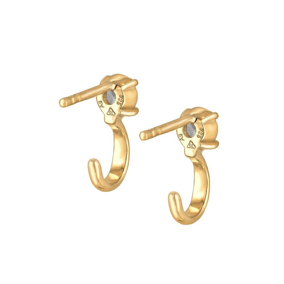 Elli  Ohrringe Creolen Zirkonia 925 Silber 