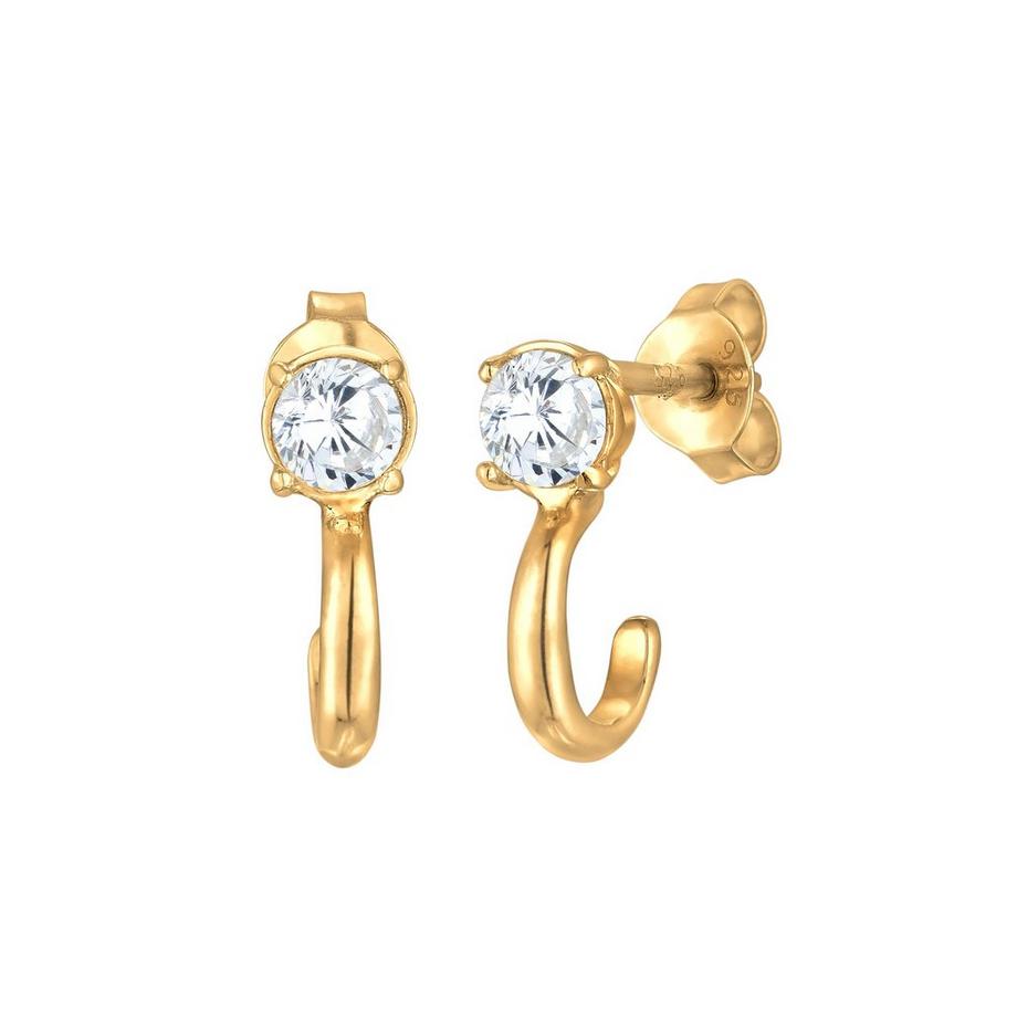 Elli  Ohrringe Creolen Zirkonia 925 Silber 