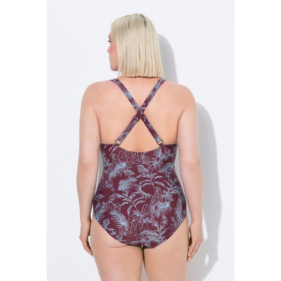 Ulla Popken Maillot de bain imprimé jungle bonnets souples armatures  