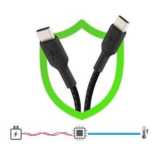 belkin  Câble USB-C en Nylon Belkin 1m Noir 