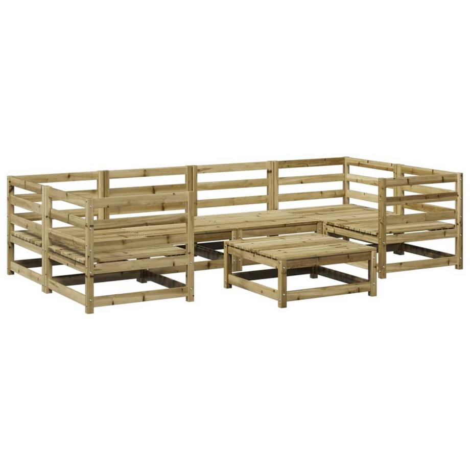 VidaXL Salon de jardin pinède imprégnée  