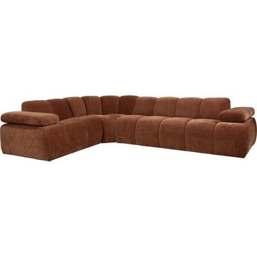 Ecksofa Mojo links gerippter Webstoff rostbraun 310x230