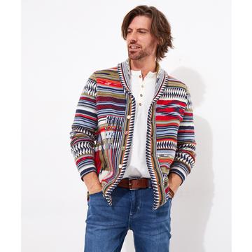 Strickjacke mit gemischten Mustern