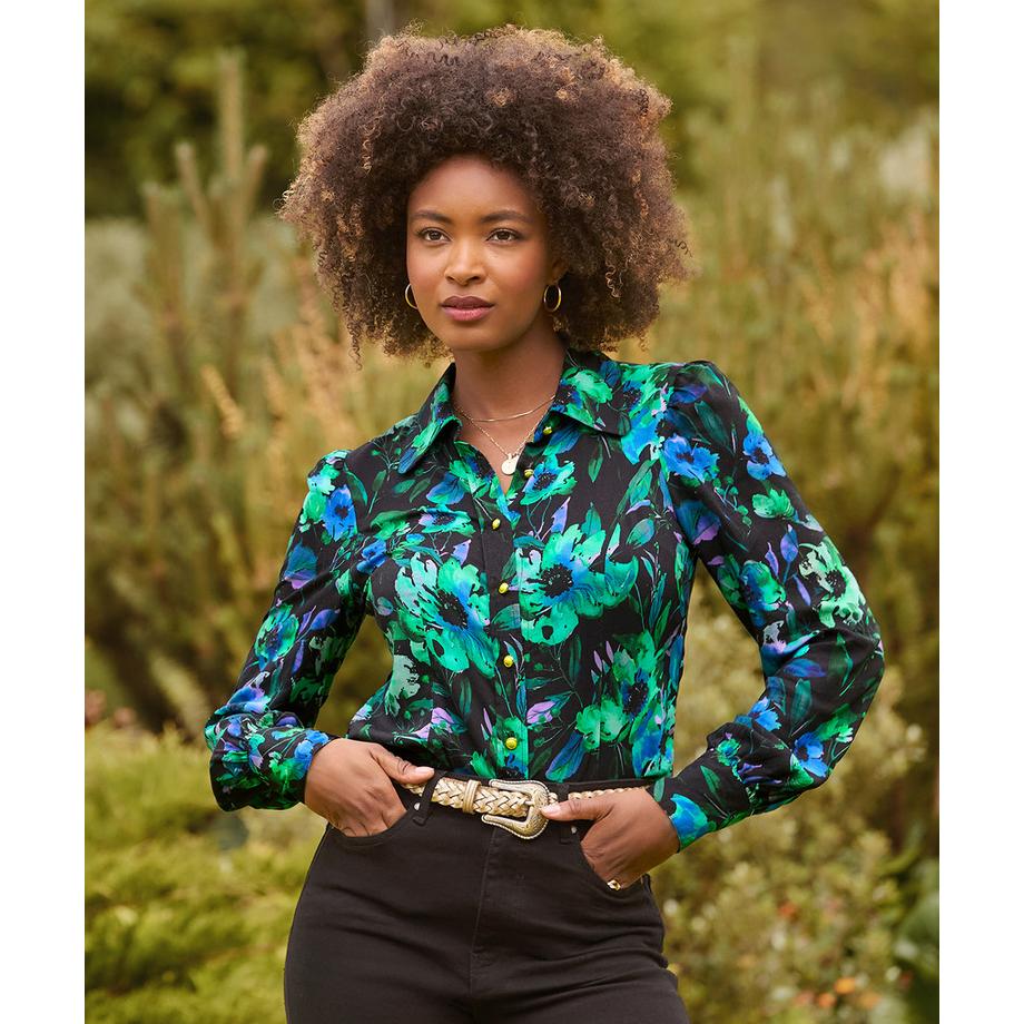 Joe Browns Blouse Motif Floral Vintage  