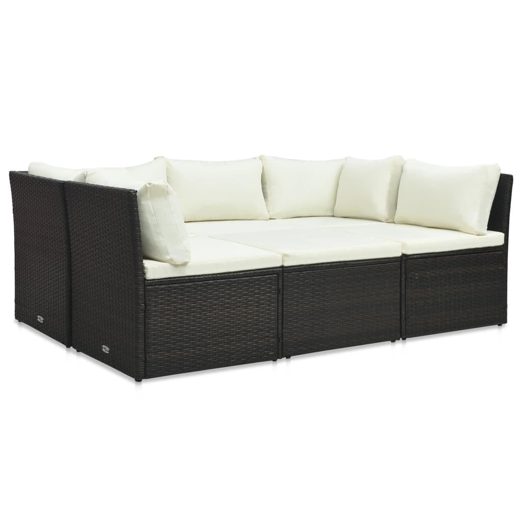 VidaXL Gartensofa-set poly-rattan  