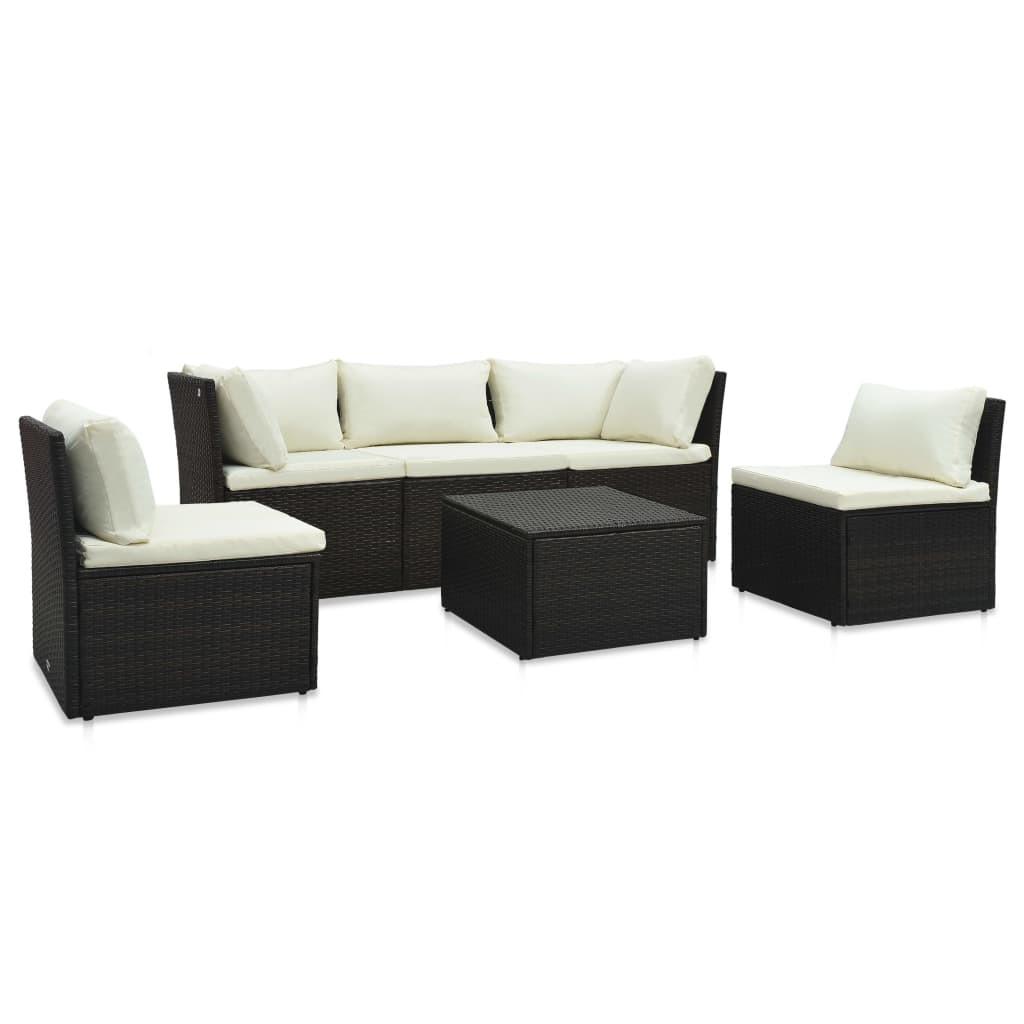 VidaXL Gartensofa-set poly-rattan  