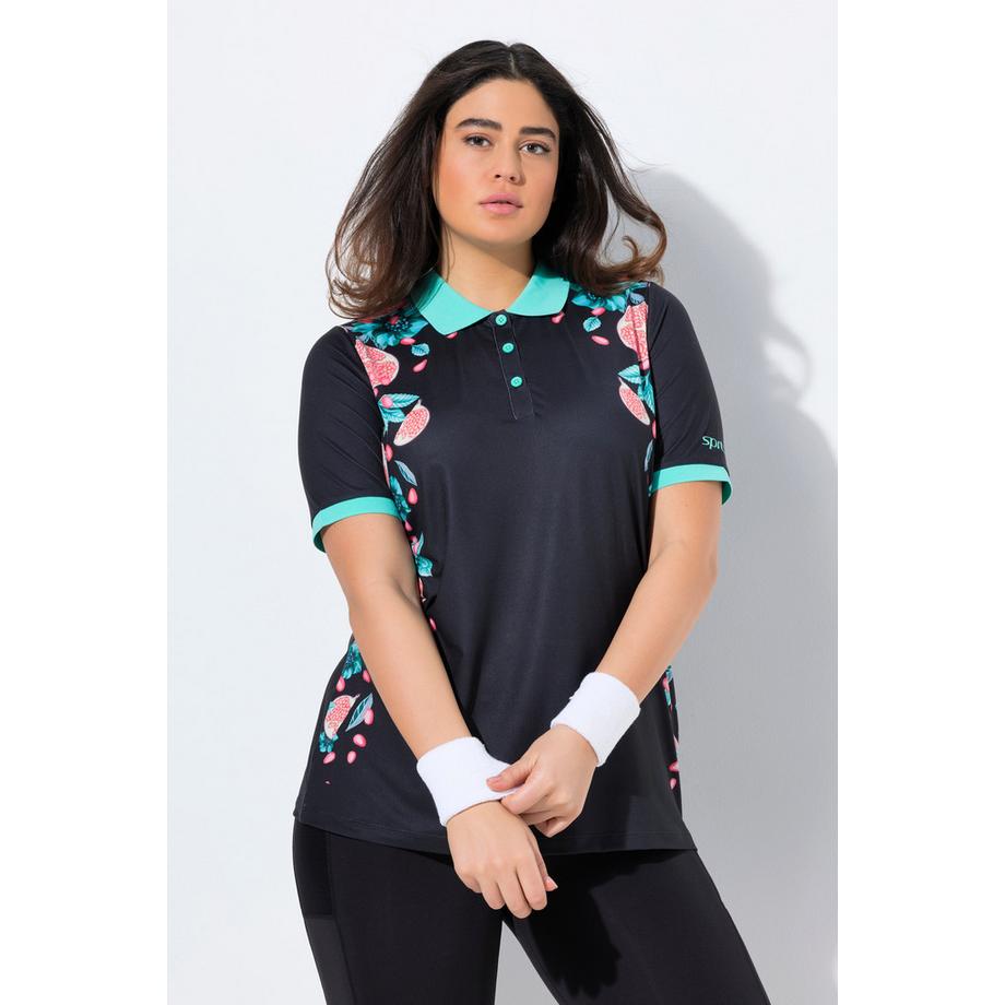 Ulla Popken Polo Technique Classic Fit Motif  