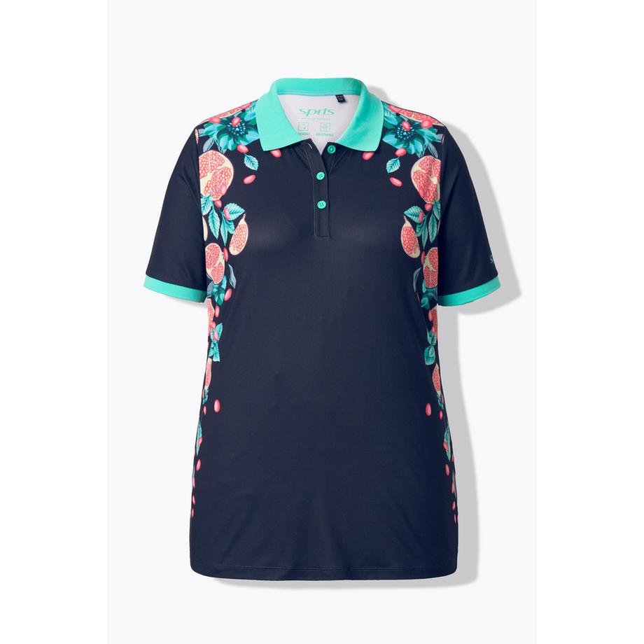 Ulla Popken Polo Technique Classic Fit Motif  