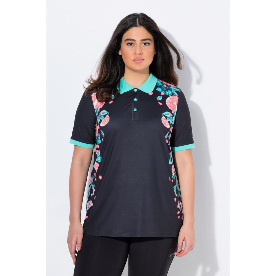 Ulla Popken Polo Technique Classic Fit Motif  