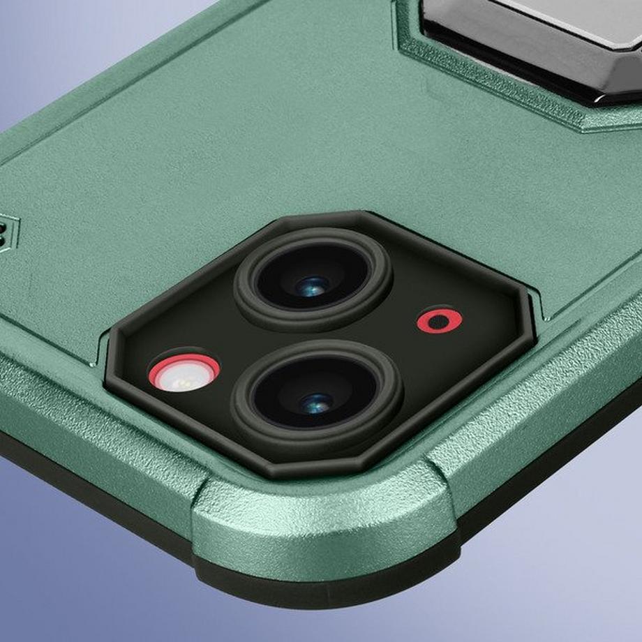 Avizar  Coque iPhone 14 Antichoc avec Bague Vert 