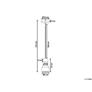 Beliani Lampe suspension en Béton Moderne APURE  