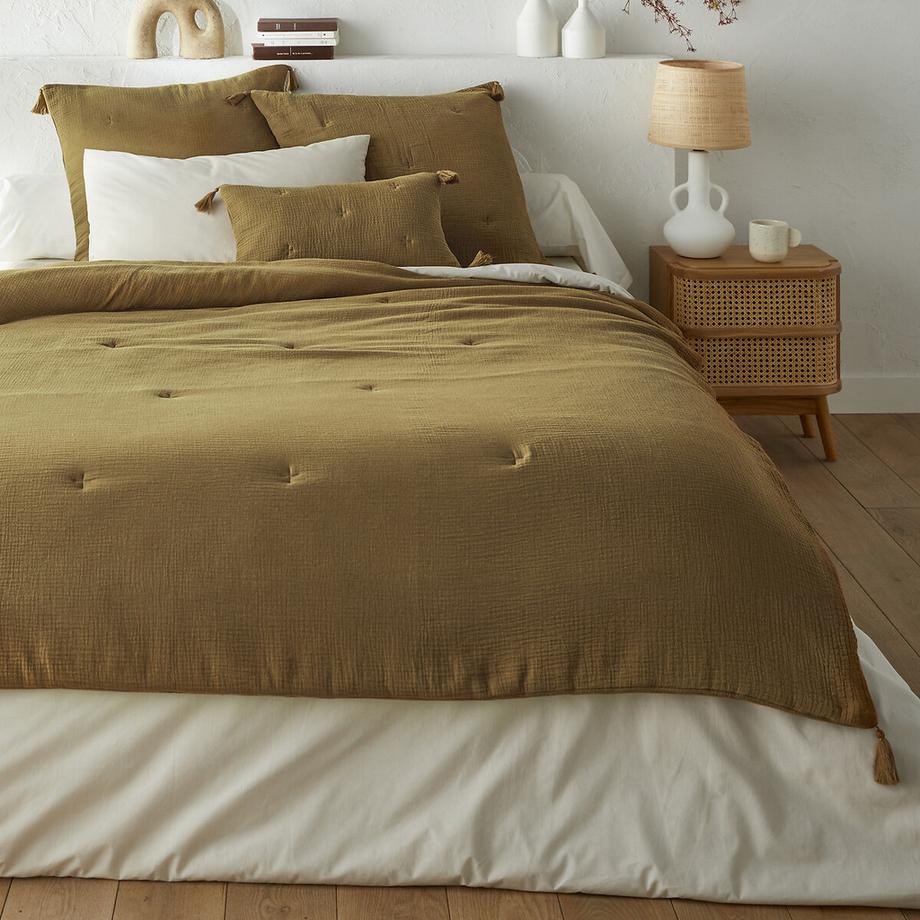 La Redoute Intérieurs Housse de coussin matelassée gaze de coton  