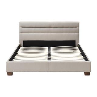 Vente-unique Letto 140 x 190 cm Tessuto Beige  - FAUSTIN  