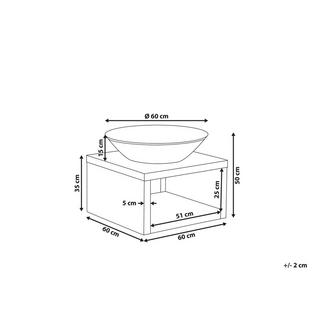 Beliani Braséro de jardin en Acier TANARA  