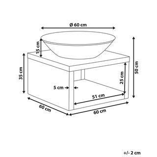 Beliani Braséro de jardin en Acier TANARA  