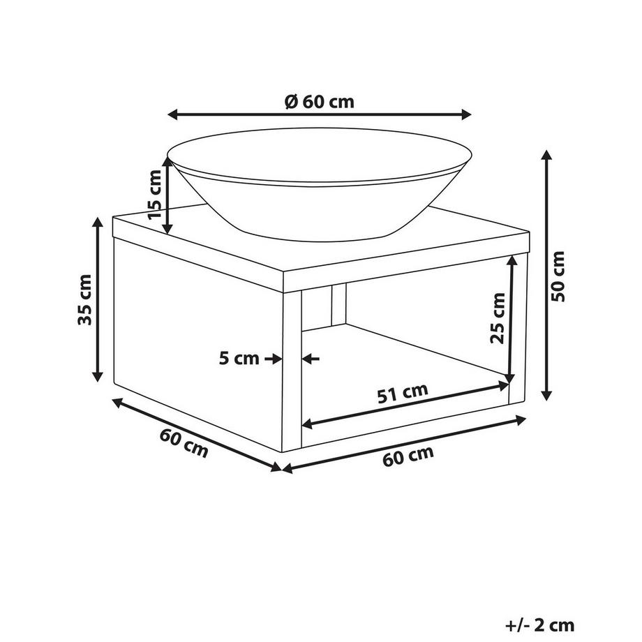 Beliani Feuerstelle aus Stahl TANARA  