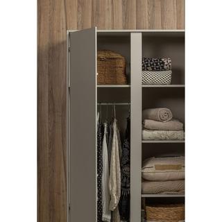 mutoni Armoire Maevy pin nuage gris 200x100  