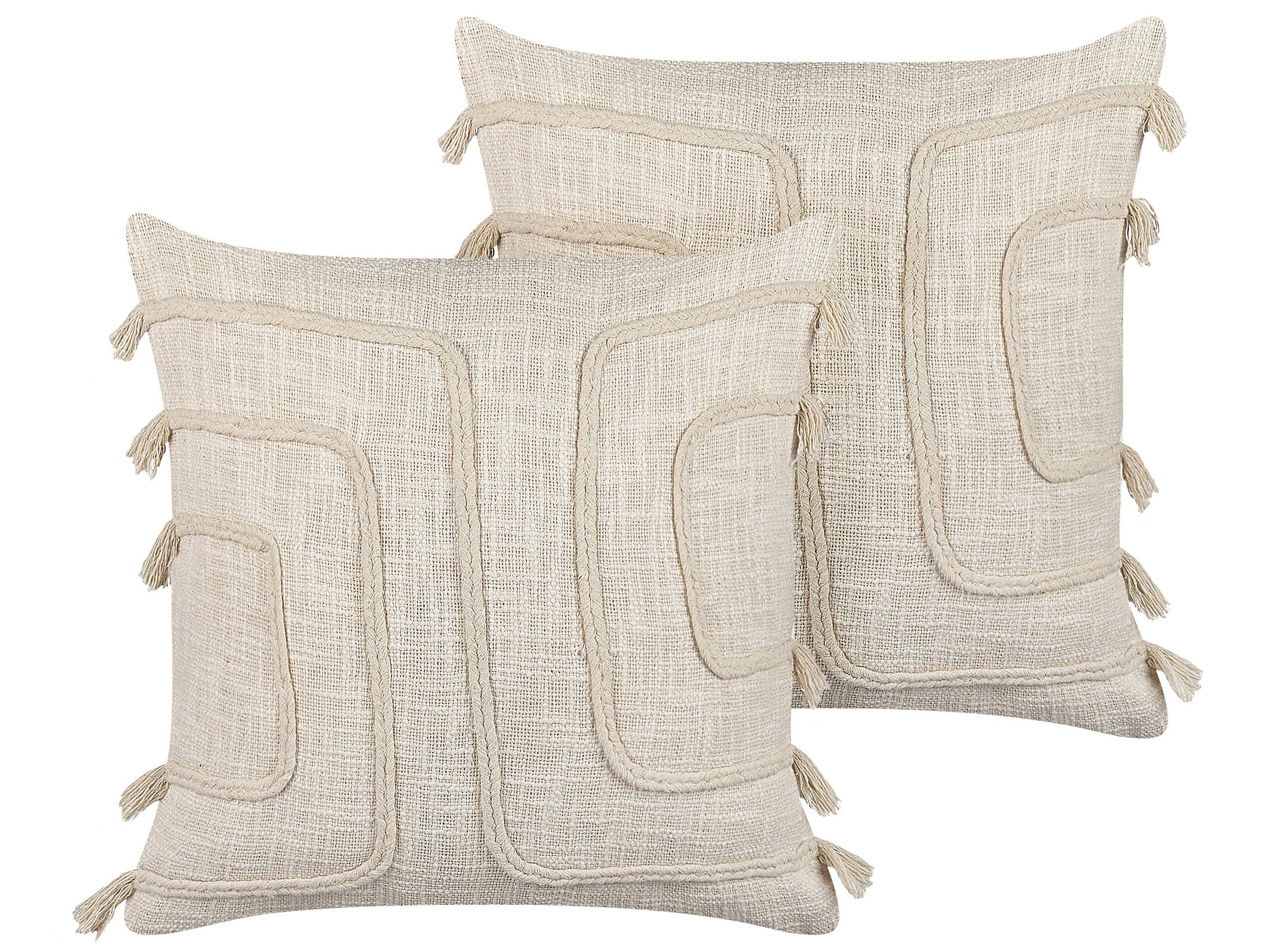 Beliani Coussin en Coton Boho PLEIONE  