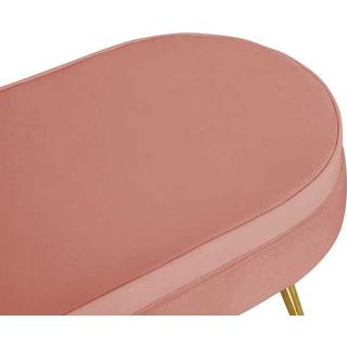 mutoni Sitzpouf oval Samt rose  