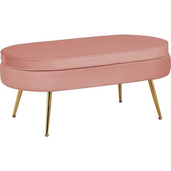 mutoni Sitzpouf oval Samt rose  